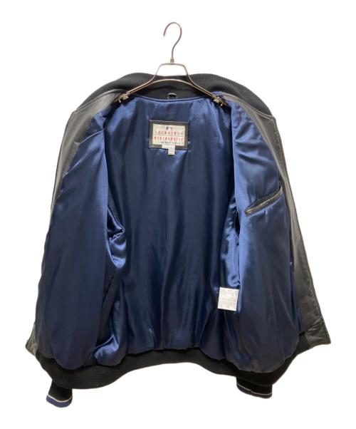 GENUINE MERCHANDISE（ジェニュイン マーチャンダイズ）GENUINE MERCHANDISE (ジェニュイン マーチャンダイズ) レザースタジャン ブラック サイズ:XLの古着・服飾アイテム