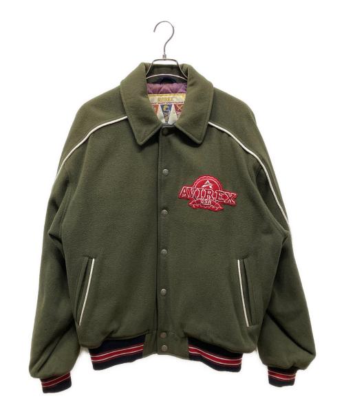 AVIREX（アヴィレックス）AVIREX (アヴィレックス) バーシティジャケット オリーブ サイズ:XLの古着・服飾アイテム