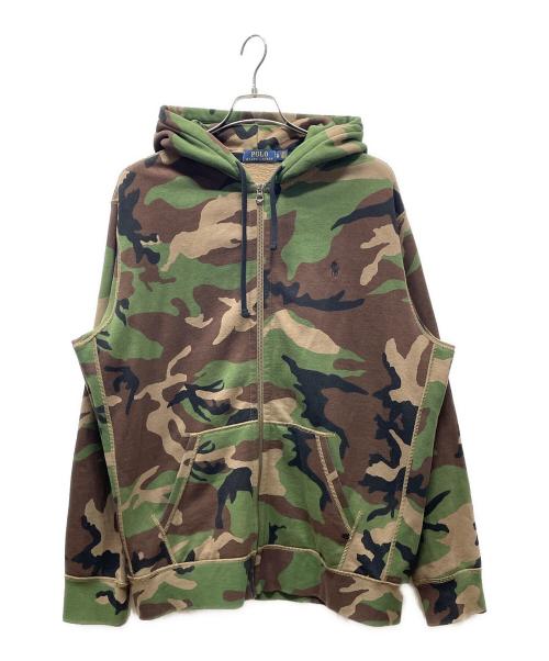 POLO RALPH LAUREN（ポロ・ラルフローレン）POLO RALPH LAUREN (ポロ・ラルフローレン) ジップパーカー カーキ サイズ:XLの古着・服飾アイテム