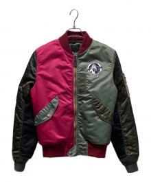 Hysteric Glamour（ヒステリックグラマー）の古着「ブルゾン」｜オリーブ×レッド