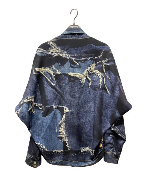 Maison MIHARA YASUHIRO（メゾン ミハラ ヤスヒロ）Maison MIHARA YASUHIRO (メゾン ミハラ ヤスヒロ) 転写デニムジャケット 25SS ネイビー サイズ:48の古着・服飾アイテム