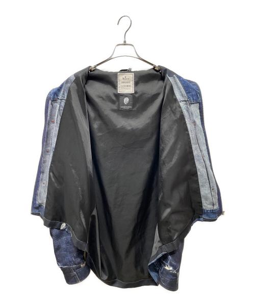 Maison MIHARA YASUHIRO（メゾン ミハラ ヤスヒロ）Maison MIHARA YASUHIRO (メゾン ミハラ ヤスヒロ) 転写デニムジャケット 25SS ネイビー サイズ:48の古着・服飾アイテム