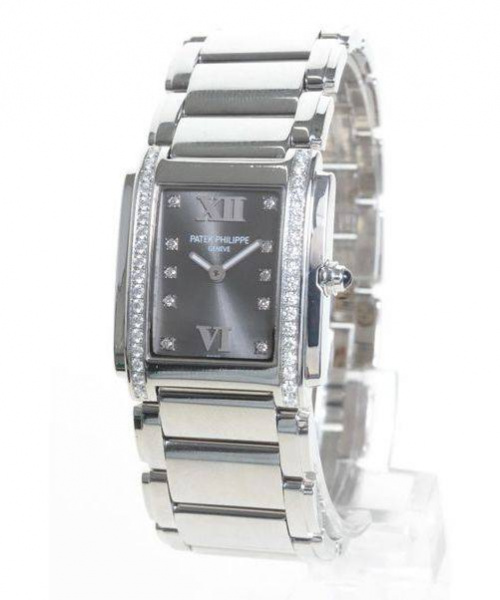 PATEK PHILIPPE（パテックフィリップ）PATEK PHILIPPE (パテックフィリップ) リストウォッチ ライトグレー Twenty-4 4910/10Aの古着・服飾アイテム
