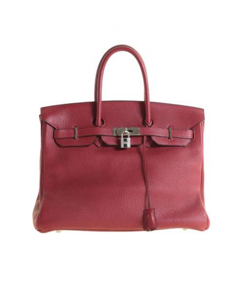 HERMES（エルメス）HERMES (エルメス) バーキン35 ルージュ(レッド) トリヨンクレマンス ルージュアッシュ シルバー金具□H刻印の古着・服飾アイテム