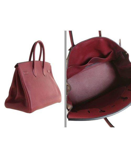HERMES（エルメス）HERMES (エルメス) バーキン35 ルージュ(レッド) トリヨンクレマンス ルージュアッシュ シルバー金具□H刻印の古着・服飾アイテム