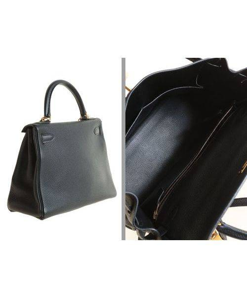 HERMES（エルメス）HERMES (エルメス) ケリーバッグ28 ブラック ケリー28 内縫い トゴの古着・服飾アイテム