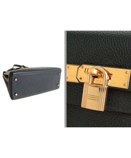 HERMES（エルメス）HERMES (エルメス) ケリーバッグ28 ブラック ケリー28 内縫い トゴの古着・服飾アイテム