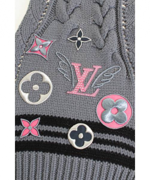 LOUIS VUITTON（ルイ ヴィトン）LOUIS VUITTON (ルイヴィトン) マフラー グレー サイズ:- ウールの古着・服飾アイテム