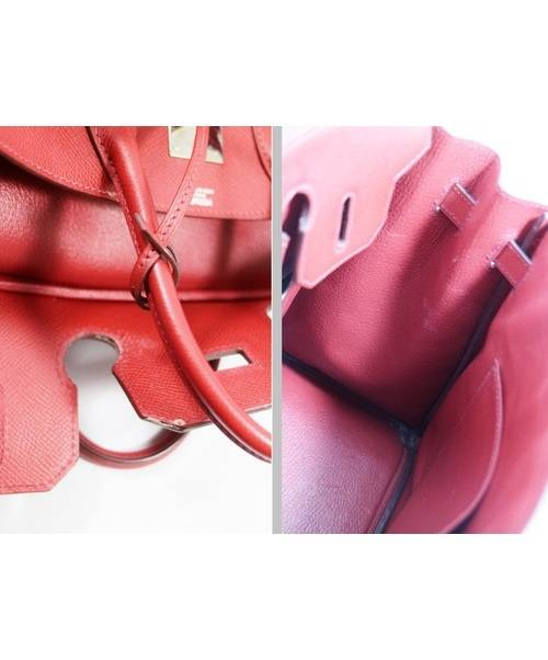 HERMES（エルメス）HERMES (エルメス) オータクロア28 レッド/ルージュ ヴォーエプソン □J刻印の古着・服飾アイテム