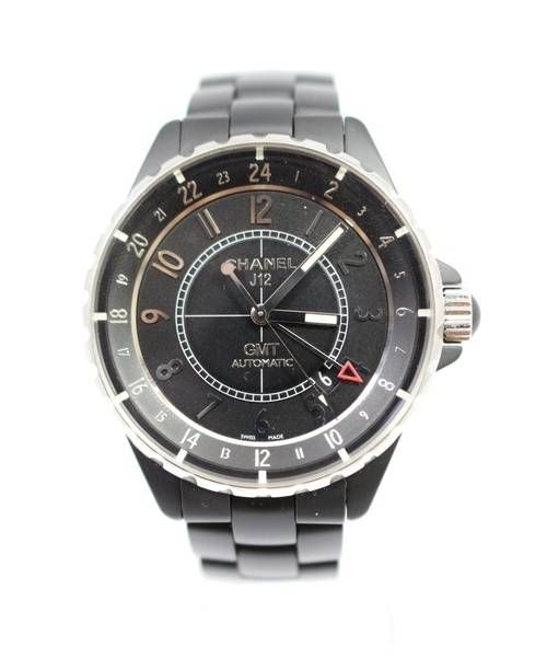 CHANEL（シャネル）CHANEL (シャネル) GMT リストウォッチ ブラックの古着・服飾アイテム
