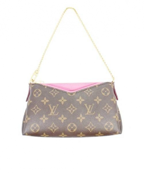 LOUIS VUITTON（ルイ ヴィトン）LOUIS VUITTON (ルイヴィトン) モノグラムパラス・クラッチ ブラウン×ピンク サイズ:-の古着・服飾アイテム