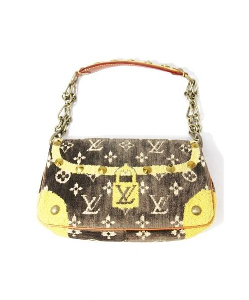 LOUIS VUITTON（ルイ ヴィトン）LOUIS VUITTON (ルイヴィトン) ポシェット アクセソワール ブラウン×イエロー サイズ:- モノグラム・トロンプルイユ M92710の古着・服飾アイテム