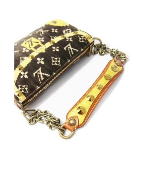 LOUIS VUITTON（ルイ ヴィトン）LOUIS VUITTON (ルイヴィトン) ポシェット アクセソワール ブラウン×イエロー サイズ:- モノグラム・トロンプルイユ M92710の古着・服飾アイテム