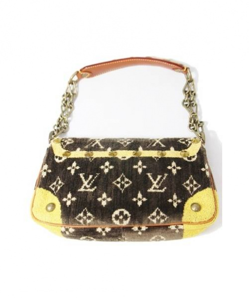 LOUIS VUITTON（ルイ ヴィトン）LOUIS VUITTON (ルイヴィトン) ポシェット アクセソワール ブラウン×イエロー サイズ:- モノグラム・トロンプルイユ M92710の古着・服飾アイテム