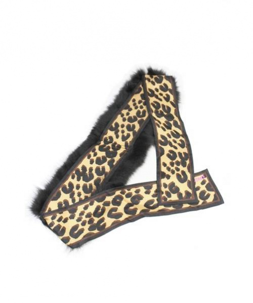 LOUIS VUITTON（ルイ ヴィトン）LOUIS VUITTON (ルイヴィトン) ファー切替シルクストール ブラウン サイズ:-の古着・服飾アイテム