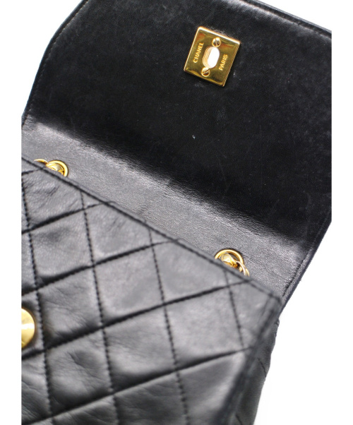CHANEL（シャネル）CHANEL (シャネル) 台形ショルダーバッグ ブラック サイズ:- マトラッセ　 レザー ■の古着・服飾アイテム