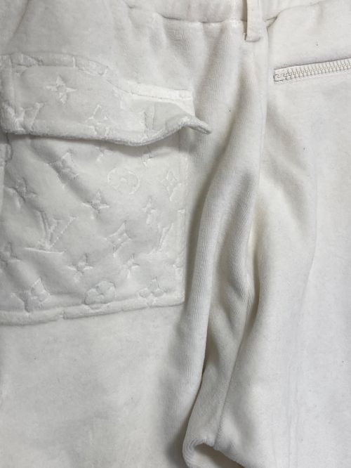 LOUIS VUITTON（ルイ ヴィトン）LOUIS VUITTON (ルイ ヴィトン) 19SS Velour Monogram Pants ホワイト サイズ:Ｍの古着・服飾アイテム
