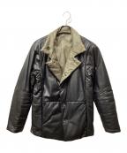 EMPORIO ARMANIエンポリオアルマーニ）の古着「EMPORIO ARMANI　リバーシブルレザージャケット」｜ブラック