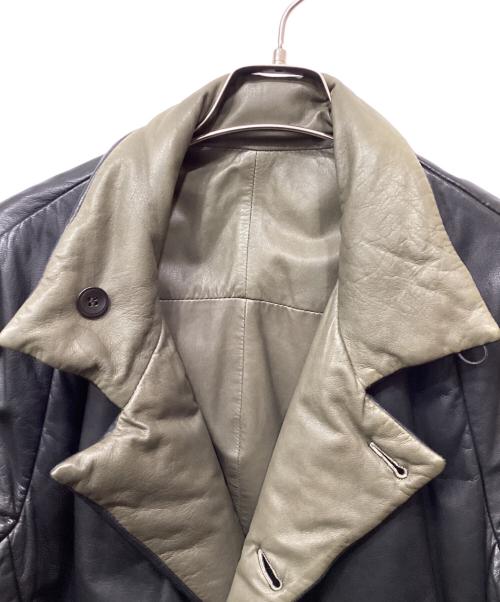 EMPORIO ARMANI（エンポリオアルマーニ）EMPORIO ARMANI (エンポリオアルマーニ) EMPORIO ARMANI　リバーシブルレザージャケット ブラック サイズ:46の古着・服飾アイテム