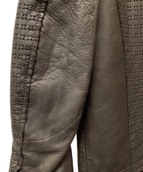 DIESEL Black Gold（ディーゼル ブラック ゴールド）DIESEL Black Gold (ディーゼル ブラック ゴールド) レザージャケット ブラウン サイズ:44の古着・服飾アイテム