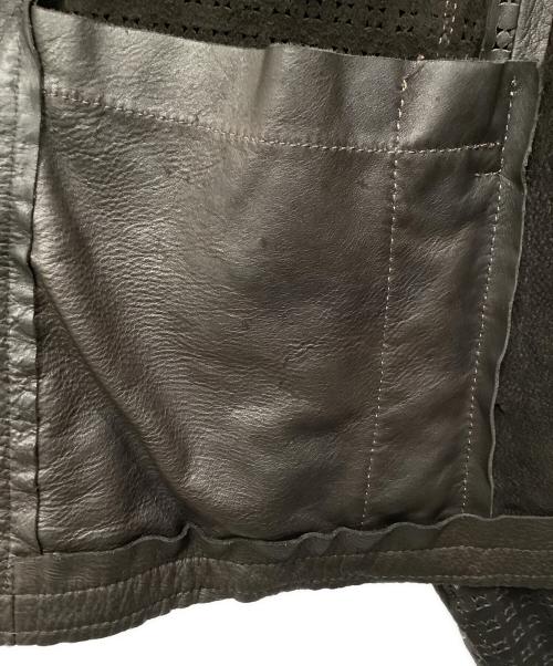 DIESEL Black Gold（ディーゼル ブラック ゴールド）DIESEL Black Gold (ディーゼル ブラック ゴールド) レザージャケット ブラウン サイズ:44の古着・服飾アイテム