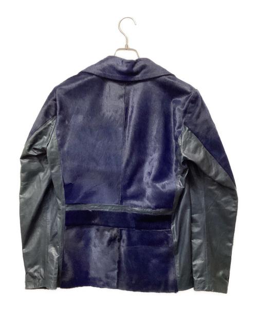 DIESEL Black Gold（ディーゼル ブラック ゴールド）DIESEL Black Gold (ディーゼル ブラック ゴールド) DIESEL BLACK GOLD ライダースジャケット ネイビー サイズ:46の古着・服飾アイテム