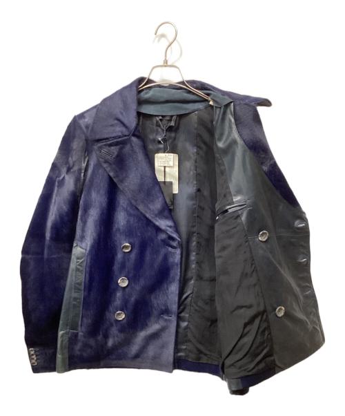 DIESEL Black Gold（ディーゼル ブラック ゴールド）DIESEL Black Gold (ディーゼル ブラック ゴールド) DIESEL BLACK GOLD ライダースジャケット ネイビー サイズ:46の古着・服飾アイテム