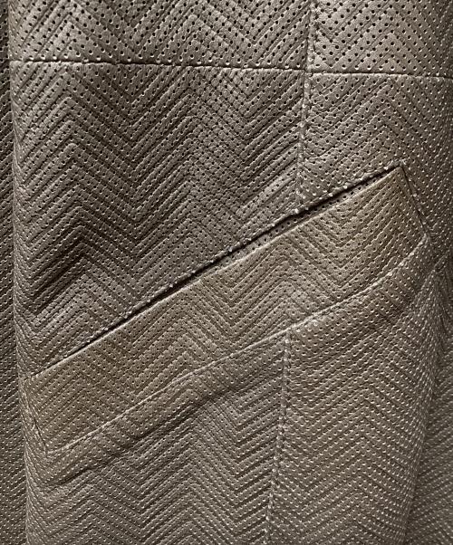 GIORGIO ARMANI（ジョルジョアルマーニ）GIORGIO ARMANI (ジョルジョアルマーニ) レザージャケット ブラウン サイズ:46の古着・服飾アイテム