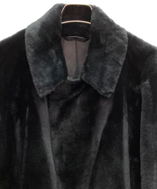 GIORGIO ARMANI（ジョルジョアルマーニ）GIORGIO ARMANI (ジョルジョアルマーニ) ムートンロングコート ブラック サイズ:46の古着・服飾アイテム