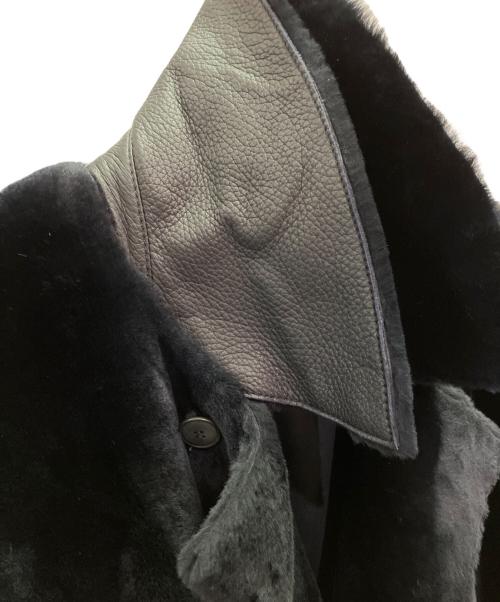 GIORGIO ARMANI（ジョルジョアルマーニ）GIORGIO ARMANI (ジョルジョアルマーニ) ムートンロングコート ブラック サイズ:46の古着・服飾アイテム