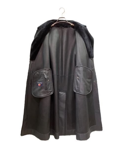 GIORGIO ARMANI（ジョルジョアルマーニ）GIORGIO ARMANI (ジョルジョアルマーニ) ムートンロングコート ブラック サイズ:46の古着・服飾アイテム