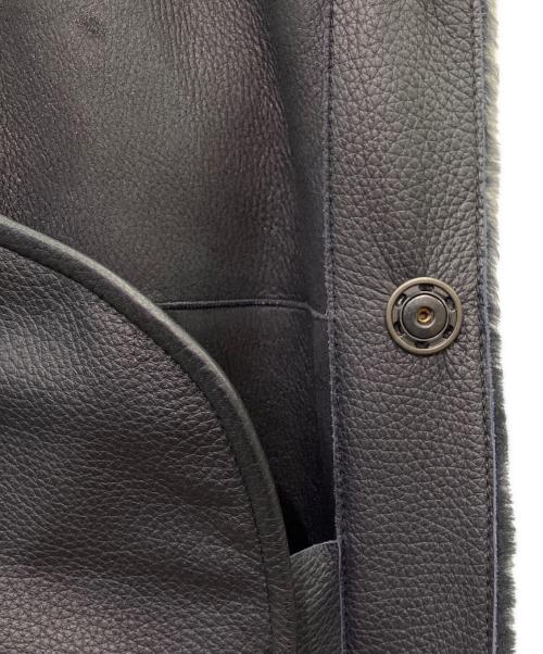 GIORGIO ARMANI（ジョルジョアルマーニ）GIORGIO ARMANI (ジョルジョアルマーニ) ムートンロングコート ブラック サイズ:46の古着・服飾アイテム