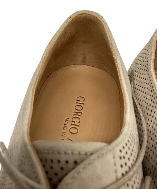 GIORGIO ARMANI（ジョルジョアルマーニ）GIORGIO ARMANI (ジョルジョアルマーニ) スウェードダービーシューズ ベージュ サイズ:EU７の古着・服飾アイテム