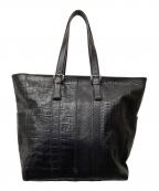 GIORGIO ARMANIジョルジョアルマーニ）の古着「レザートートバッグ」｜ブラック