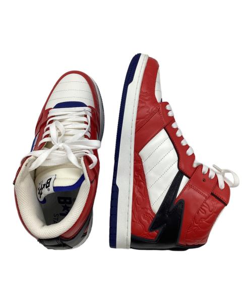 A BATHING APE（ア ベイシング エイプ）A BATHING APE (ア ベイシング エイプ) ハイカットスニーカー ホワイト サイズ:28cmの古着・服飾アイテム