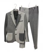 1piu1uguale3ウノピュウノウグァーレトレ）の古着「クレイジーリブ2Bスーツ」｜グレー