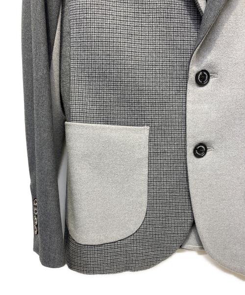 1piu1uguale3（ウノピュウノウグァーレトレ）1piu1uguale3 (ウノピュウノウグァーレトレ) クレイジーリブ2Bスーツ グレー サイズ:Vの古着・服飾アイテム