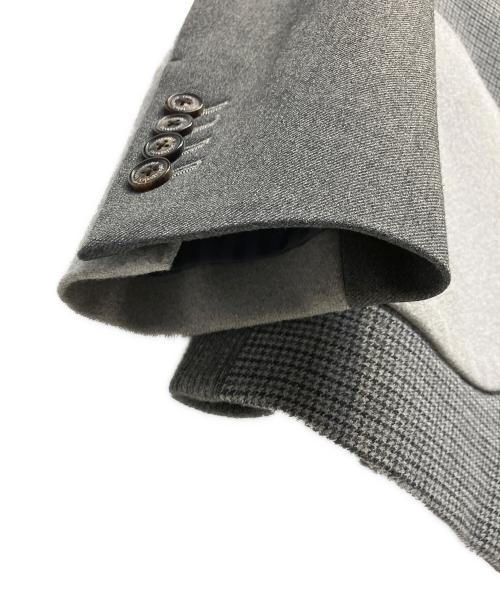 1piu1uguale3（ウノピュウノウグァーレトレ）1piu1uguale3 (ウノピュウノウグァーレトレ) クレイジーリブ2Bスーツ グレー サイズ:Vの古着・服飾アイテム