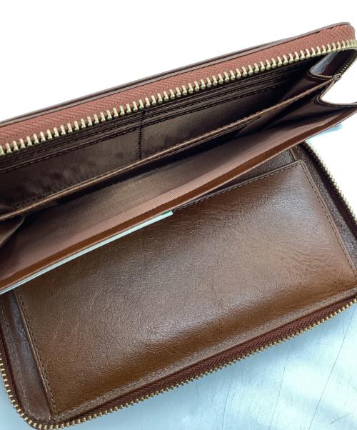 milagro（ミラグロ）milagro (ミラグロ) ラウンドファスナー財布 ブラウンの古着・服飾アイテム