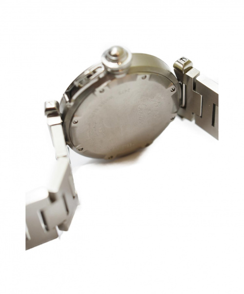 Cartier（カルティエ）Cartier (カルティエ) パシャCビッグデイト/リストウォッチ ブルー パシャCビッグデイト W31047M7 自動巻き ステンレススチールの古着・服飾アイテム