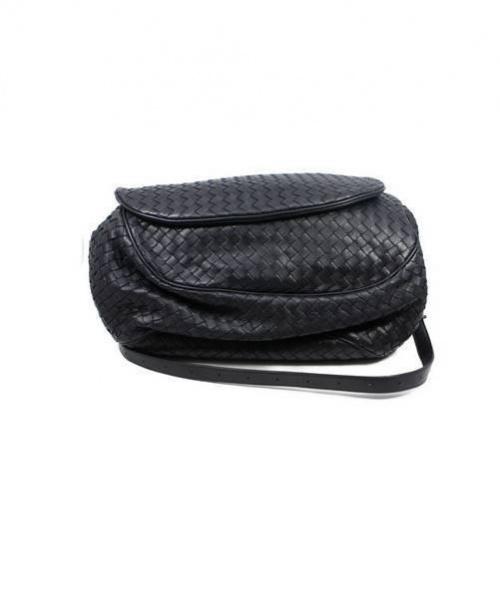 BOTTEGA VENETA（ボッテガベネタ）BOTTEGA VENETA (ボッテガベネタ) ショルダーバッグ ダークネイビー イントレチャートの古着・服飾アイテム