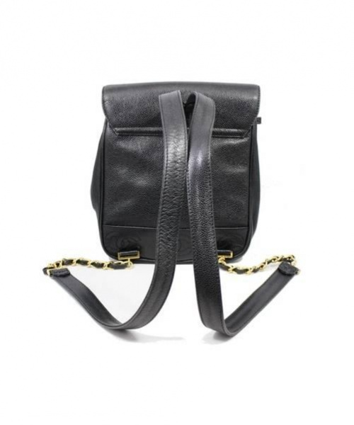 CHANEL（シャネル）CHANEL (シャネル) ココマークリュック ブラック サイズ:- キャビアスキン 4278289の古着・服飾アイテム