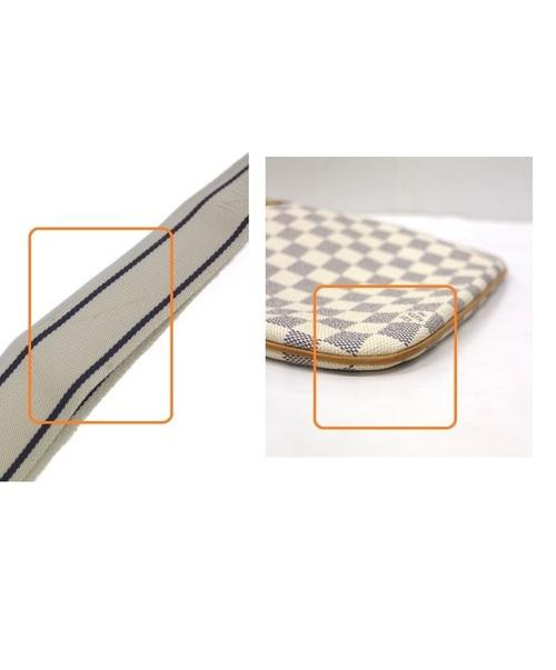 LOUIS VUITTON（ルイ ヴィトン）LOUIS VUITTON (ルイヴィトン) ポシェット・ボスフォール ホワイト サイズ:- ダミエ・アズール N51112  フランス製の古着・服飾アイテム