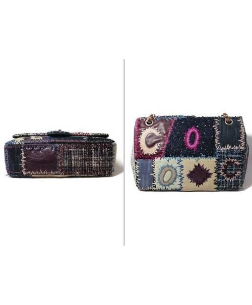 CHANEL（シャネル）CHANEL (シャネル) パッチワークショルダーバッグ インディゴ サイズ:- マトラッセ 1630278の古着・服飾アイテム