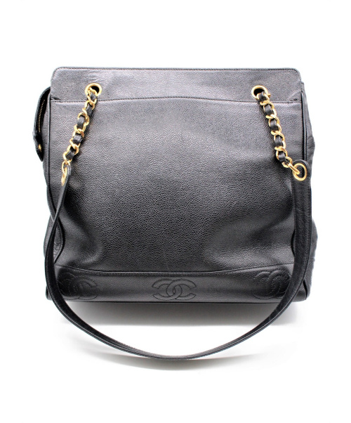 CHANEL（シャネル）CHANEL (シャネル) キャビアスキントートバッグ ブラック サイズ:- キャビアスキン 3920561の古着・服飾アイテム