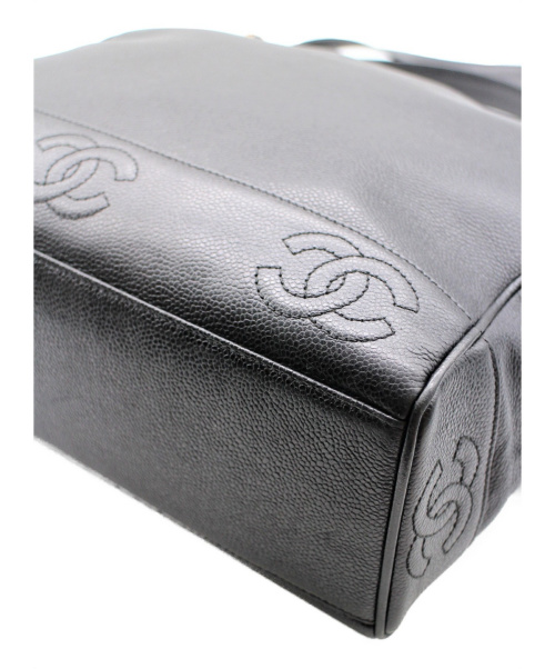 CHANEL（シャネル）CHANEL (シャネル) キャビアスキントートバッグ ブラック サイズ:- キャビアスキン 3920561の古着・服飾アイテム