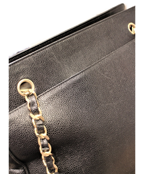 CHANEL（シャネル）CHANEL (シャネル) キャビアスキントートバッグ ブラック サイズ:- キャビアスキン 3920561の古着・服飾アイテム