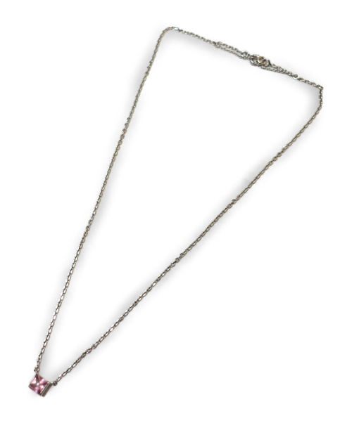 Cartier（カルティエ）Cartier (カルティエ) タンクネックレス シルバー ピンクトルマリンの古着・服飾アイテム