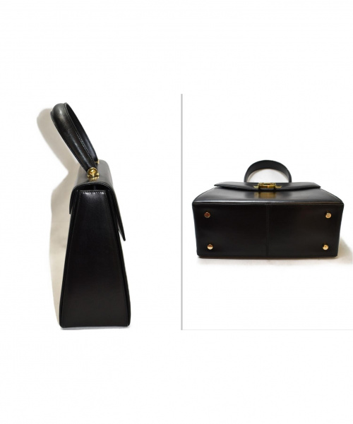 Salvatore Ferragamo（サルヴァトーレ フェラガモ）Salvatore Ferragamo (サルヴァトーレ フェラガモ) 2WAYハンドバッグ ブラック ガンチーニ レザー ■の古着・服飾アイテム