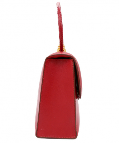 HERMES（エルメス）HERMES (エルメス) 太陽モチーフヴィンテージハンドバッグ レッド サイズ:- ボックスカーフの古着・服飾アイテム